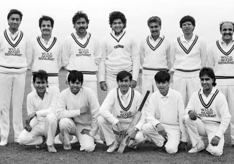 WICC Team Photo 1987 - Sponsored by Akash Restaurant