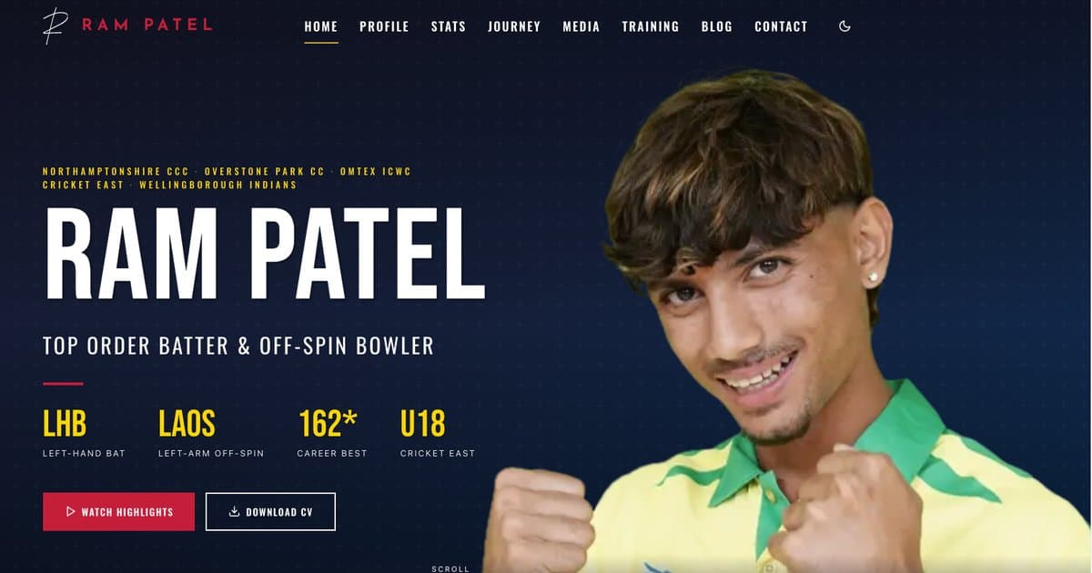 Player Spotlight: Ram Patel, Junior to Record-Breaking All-Rounder