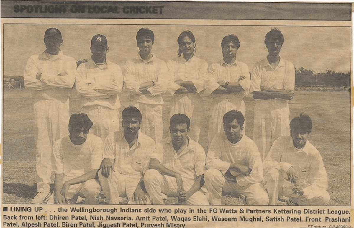 Historic newspaper clipping featuring Wellingborough Indians in the Kettering District League
