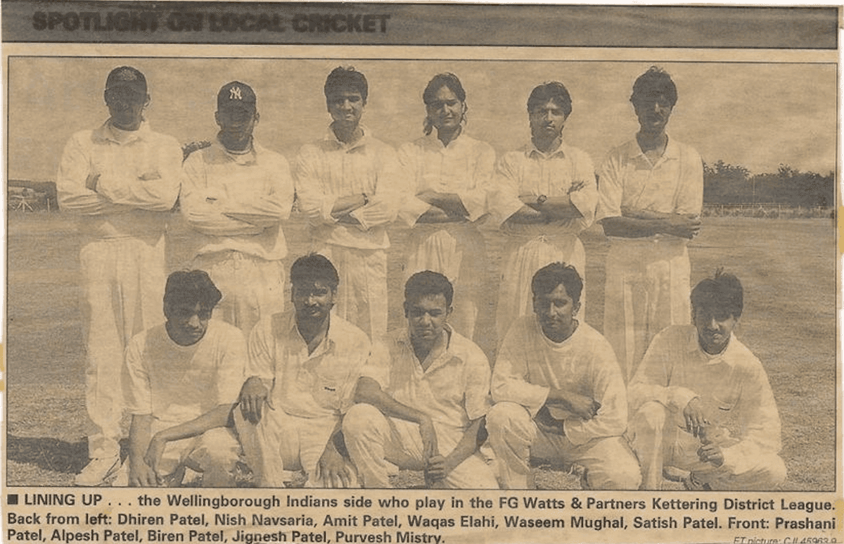 Historic newspaper clipping featuring Wellingborough Indians